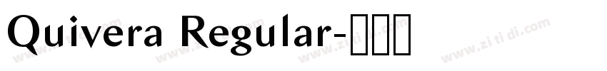 Quivera Regular字体转换 Quivera Regular字体转换